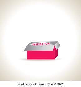 box out of the inspiration concept