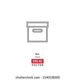 Box outline icon, EPS10 - Vector