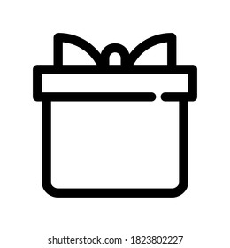 Box Outline Icon. The Item From Set Dedicated Marketing, As Well As Related Goods And Services. Interrupted Lines Vector.