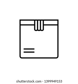 Box outline icon vector. box line icon. Linear style sign for mobile concept and web design. Cardboard box waste outline vector icon. Symbol, logo illustration. shipping icon.
