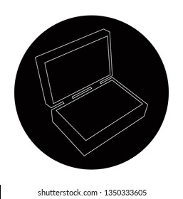 Box outline vector icon
