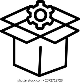  Diseño de icono de contorno de caja
