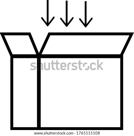box outline vector icon, epmty box