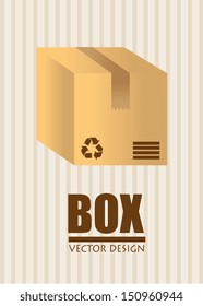 box over vintage background vector illustration