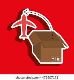 box pack carton delivery vector illustration eps 10