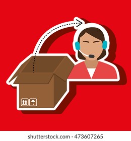 box pack carton delivery vector illustration eps 10