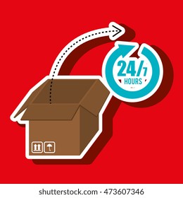 box pack carton delivery vector illustration eps 10