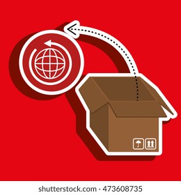 box pack carton delivery vector illustration eps 10