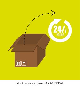 box pack carton delivery vector illustration eps 10