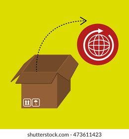 box pack carton delivery vector illustration eps 10