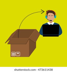 box pack carton delivery vector illustration eps 10