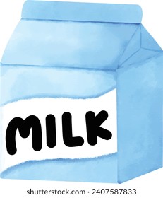 Box pack oh milk watercolor 