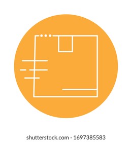 cuadro de paquete de carga de estilo de línea de bloque de carga icono ilustración vectorial