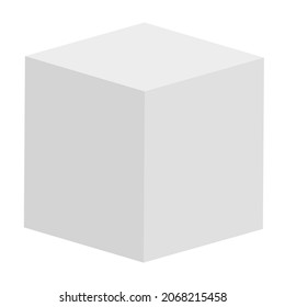 Box, package, cargo, delivery concept icon. 3D cube isolated on white