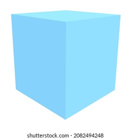 Box, package, cargo, delivery concept icon. 3D cube isolated on white