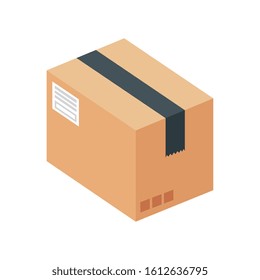 box package cargo isolated icon vector illustration design