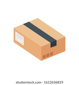 box package cargo isolated icon vector illustration design