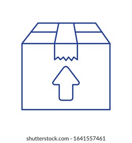 box package cargo isolated icon vector illustration design