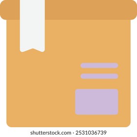 Icono de entrega de paquete de caja Ilustración plana de Vector
