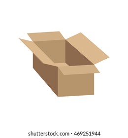box package delivery shipping icon. Isolated and flat illustration. 