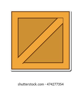 box package delivery shipping icon. Flat and Isolated design. Vector illustration
