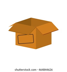 box package delivery shipping logistic security icon. Isolated and flat illustration. Vector graphic