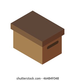 box package delivery shipping logistic security icon. Isolated and flat illustration. Vector graphic