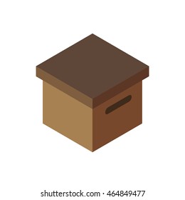 box package delivery shipping logistic security icon. Isolated and flat illustration. Vector graphic