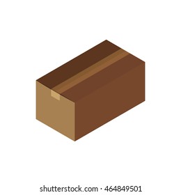 box package delivery shipping logistic security icon. Isolated and flat illustration. Vector graphic