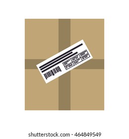 box package delivery shipping logistic security icon. Isolated and flat illustration. Vector graphic