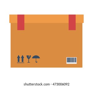 box package delivery shipping logistics icon. Isolated and Flat design. Vector illustration