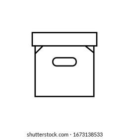 cuadro, paquete, ilustración vectorial de entrega