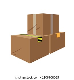 Box of Package. Box Expedition Icon Illustration. Logistic Icon, Vector Illustration.