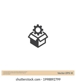 box package Icon cargo management symbol Vector illustration simple design element