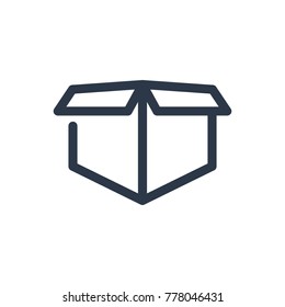 Box package icon. Isolated carton and box package icon line style. Premium quality vector symbol drawing concept for your logo web mobile app UI design.