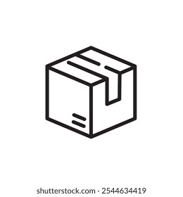 Box package icon with line design 