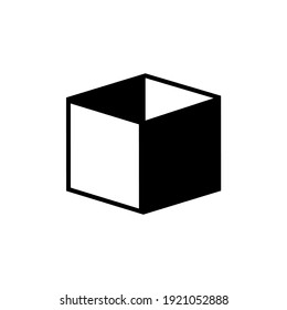 Box, package icon, logo isolated on white background