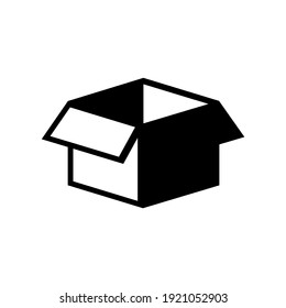 Box, Verpackungssymbol, Logo einzeln auf weißem Hintergrund