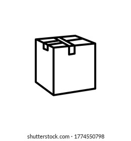 Box, Paket-Symbol-Rahmenstil für Ihr Design