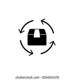 Box, package icon in Supply chain set