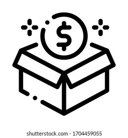 box package icon vector. box package sign. isolated contour symbol illustration