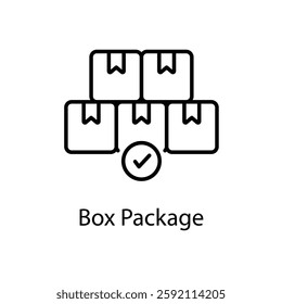 Box Package icons vector stock illustration.