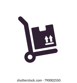 box package on a cart icon