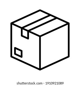 Box, package, parcel icon vector image. Can also be used for Delivery and logistics. Suitable for use on web apps, mobile apps and print media.