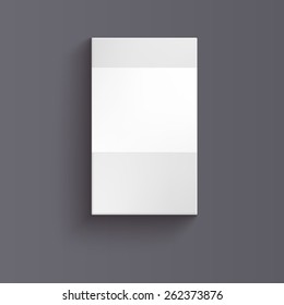 Box package for products with place for your text top view.