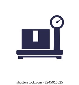 box or package and scales icon