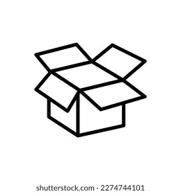 box or package vector trendy style illustration on white background..eps
