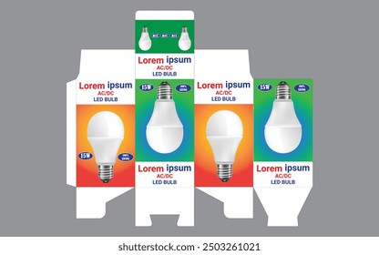 box packages template for energy blub