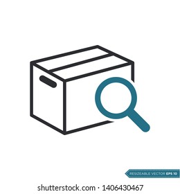 Box Packaging Delivery Icon Vector. Courier Cargo Shipping Illustration Template.