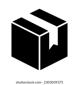 envío de envío de paquetes de caja negro Botón Icono